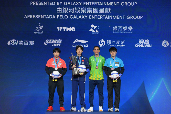 孙颖莎女单三连冠 王楚钦首夺单打世界杯冠军